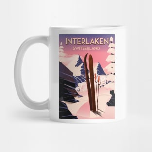 Interlaken Switzerland ski poster Mug